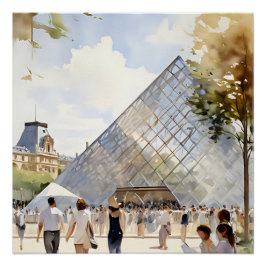 Poster pyramide du Louvre musée Parisien  Perfect Poster