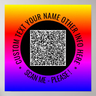 Poster QR-kodsökning och Anpassningsbar