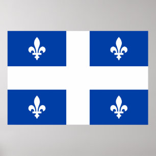 Poster Quebec-Flagga