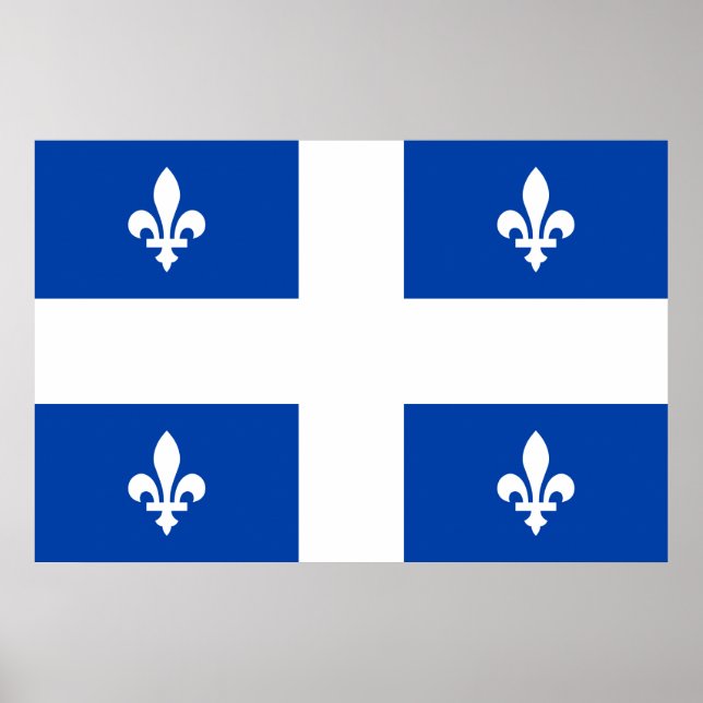 Poster Quebec-Flagga (Framsidan)