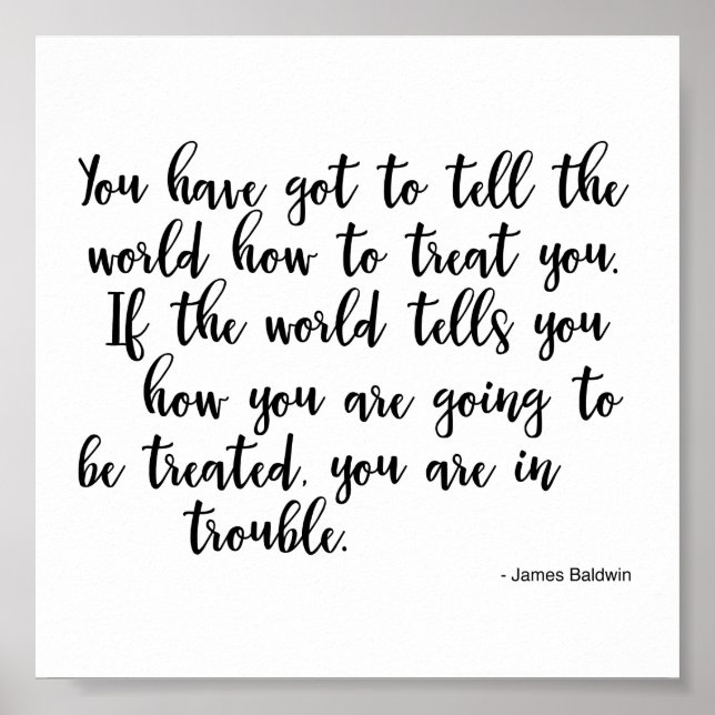 Poster Quoting James Baldwin (Framsidan)