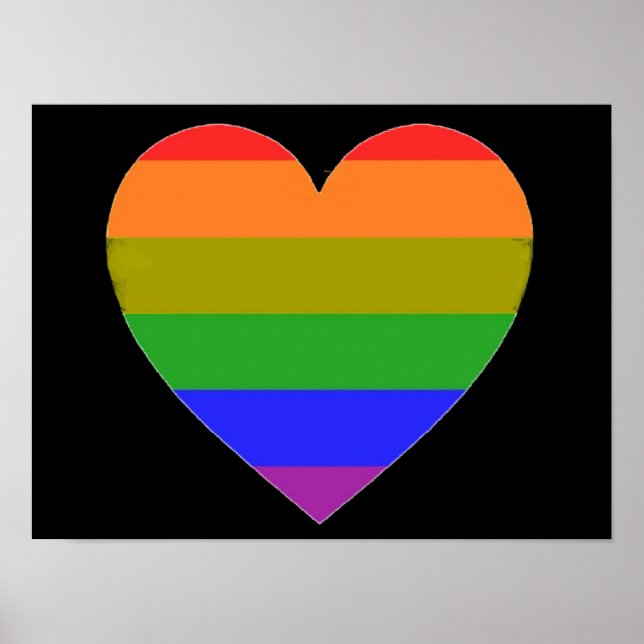 Poster Rainbow Heart (Framsidan)