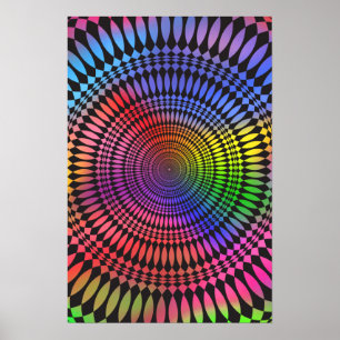 Poster: Rainbow Vertigo: Psychedelic-Abstrakt Poster