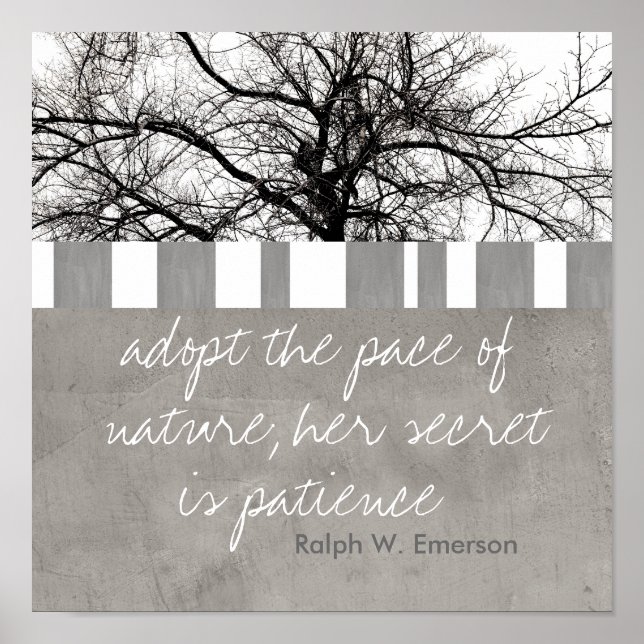 poster Ralph W Emerson-citatteckenkonst (Framsidan)