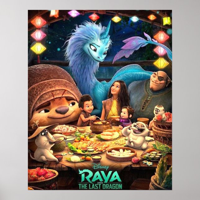 Poster Raya och den sista draken. (Framsidan)