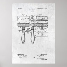 Poster Razor Patent Print 1904