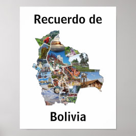 Poster recuerdo de Bolivia