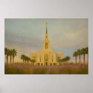 Poster Red Cliffs Utah Temple Painting™ LDS Art