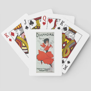 Poster reklam "A Gaiety Girl" på prinsen Spel Kort
