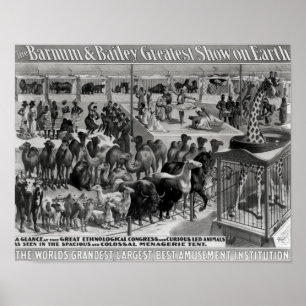 Poster reklam, "Barnum and Bailey"
