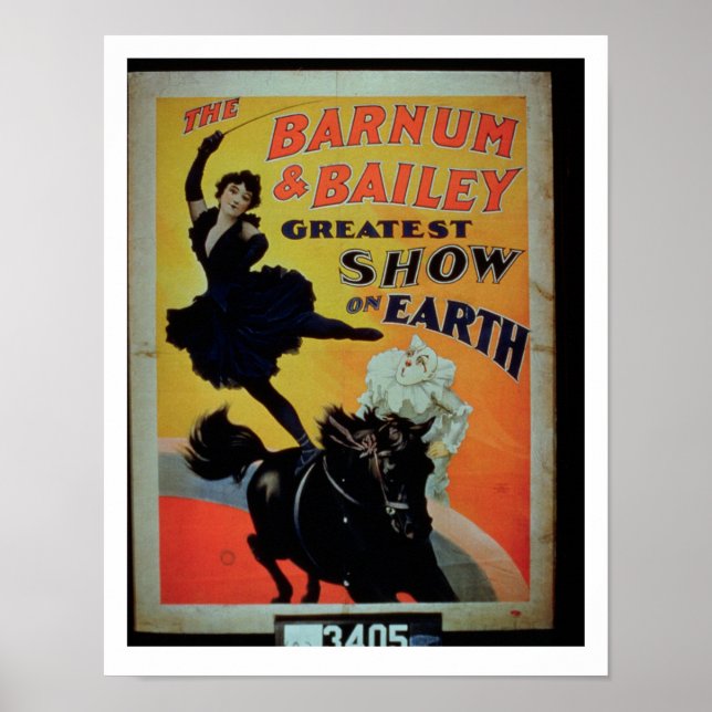 Poster reklam "Barnum and Bailey Underbarare (Framsidan)