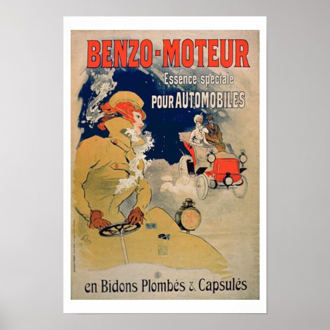 Poster reklam "Benzo-Moteur" Motor Oil Especi (Framsidan)