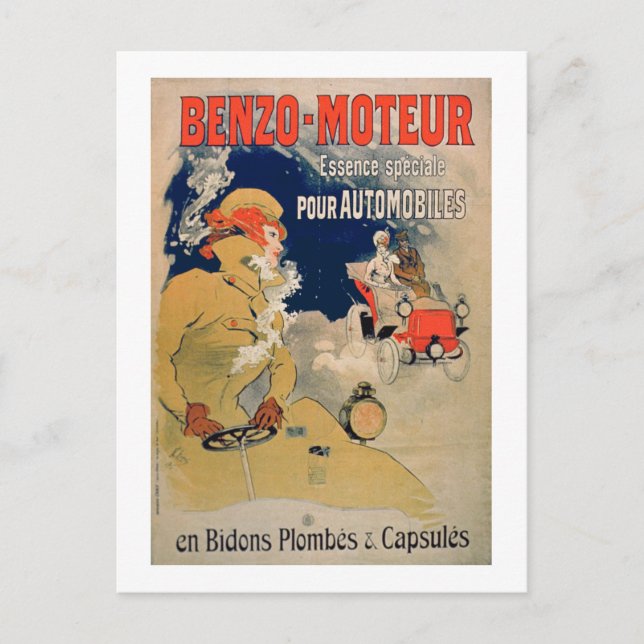 Poster reklam "Benzo-Moteur" Motor Oil Especi Vykort (Framsida)