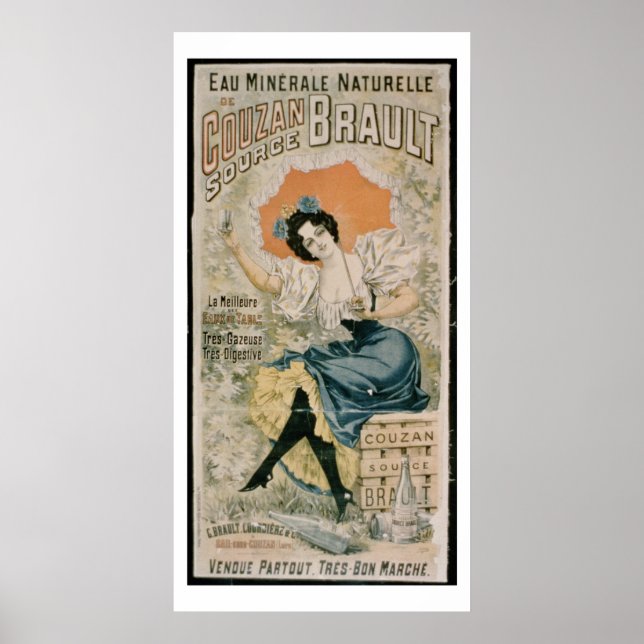 Poster reklam "Brault Natural Mineral Vatten f (Framsidan)