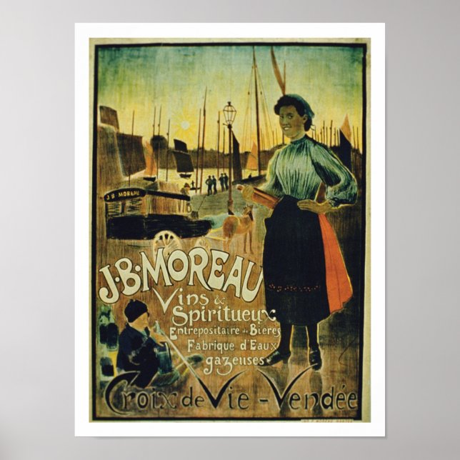 Poster reklam "Croix de Vie", gjord av J.B. Mo (Framsidan)