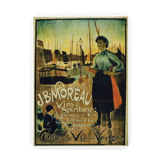 Poster reklam "Croix de Vie", gjord av J.B. Mo Magnet (Vertikal)