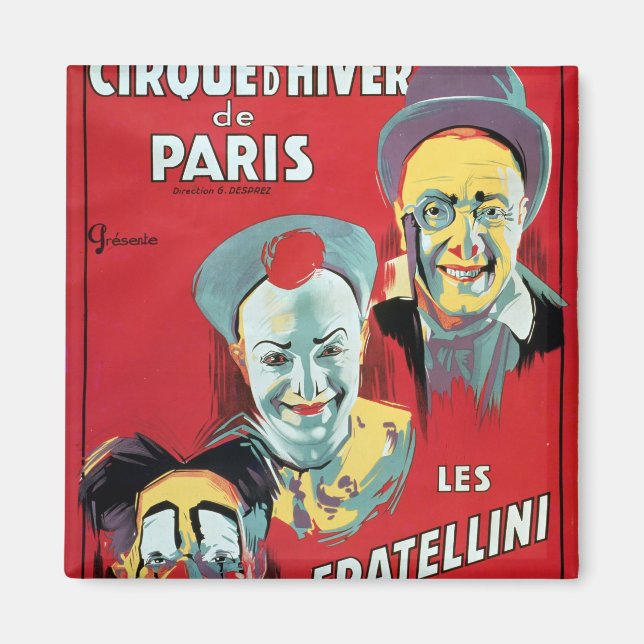 Poster reklam för "Cirque d'Hiver de Paris" Magnet (Framsidan)