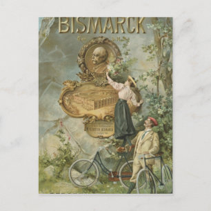 Poster reklam för Fahrrad Werke Bismarck Vykort