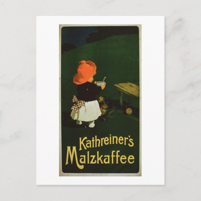 Poster reklam för "Kathreiner's Malt Coffee" Vykort (Framsida)