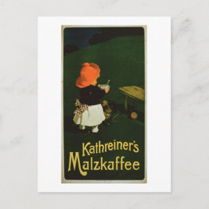 Poster reklam för "Kathreiner's Malt Coffee" Vykort