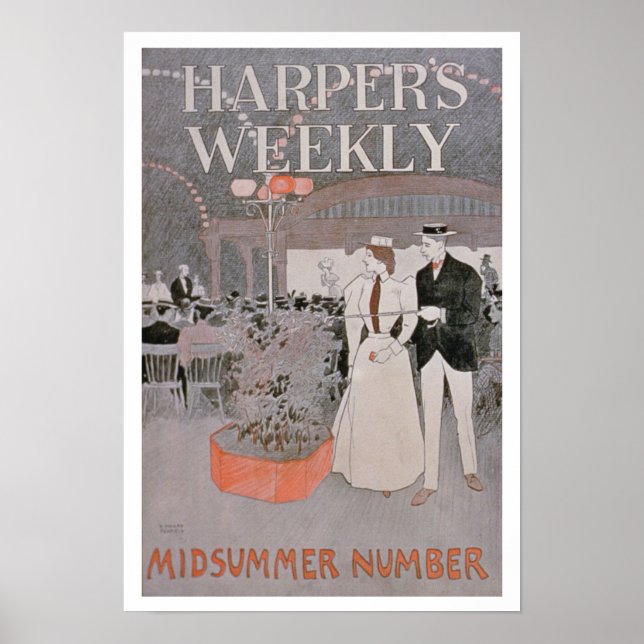 Poster reklam "Harper's Weekly", Midsommar Nu (Framsidan)