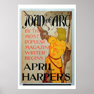 Poster reklam "Joan of Arc" i april Harper's