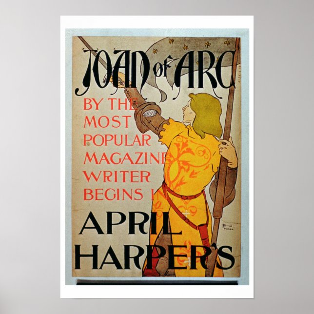 Poster reklam "Joan of Arc" i april Harper's (Framsidan)