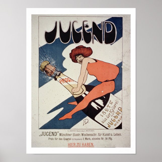 Poster reklam "Jugend, illustrated Weekly Mag (Framsidan)