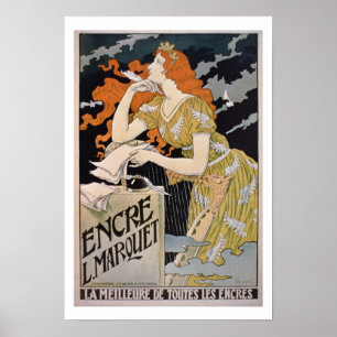 Poster reklam "L. Marquet Bläck, Al bästa