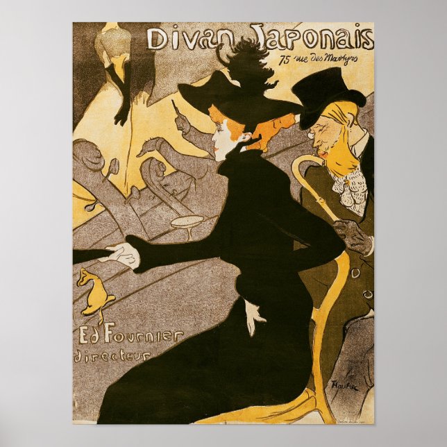 Poster reklam "Le Divan Japonais", 1892 (Framsidan)