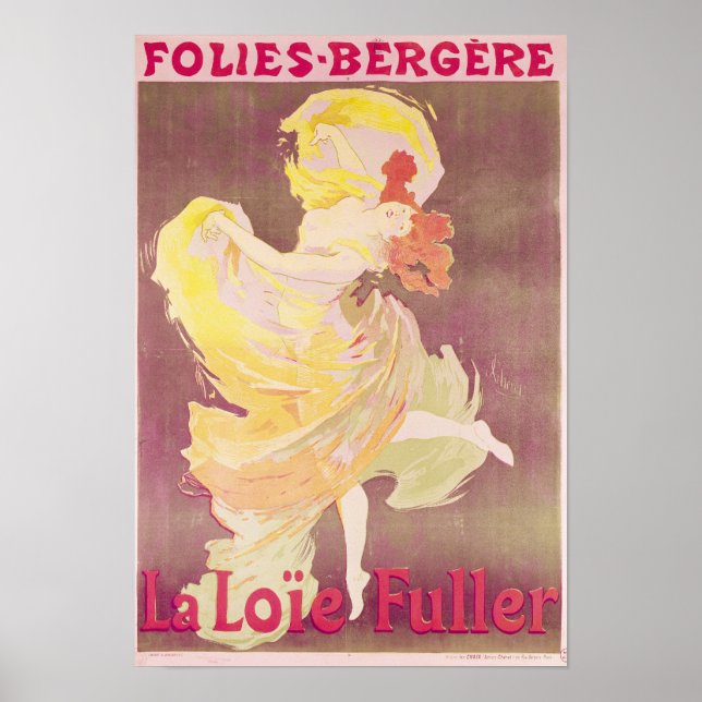 Poster reklam Loie Fuller (Framsidan)