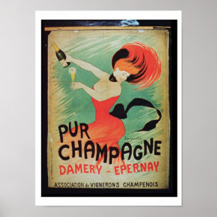 Poster reklam "Pur Champagne" från Damery, E