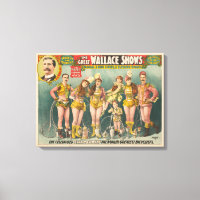 Poster reklam som visar cirkus för Underbara Walla