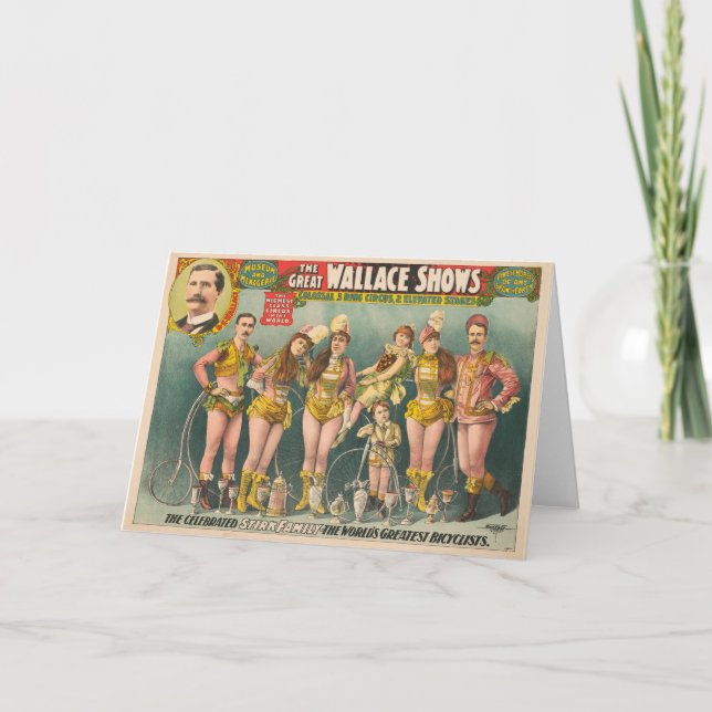 Poster reklam som visar cirkus för Underbara Walla Kort (Framsida)