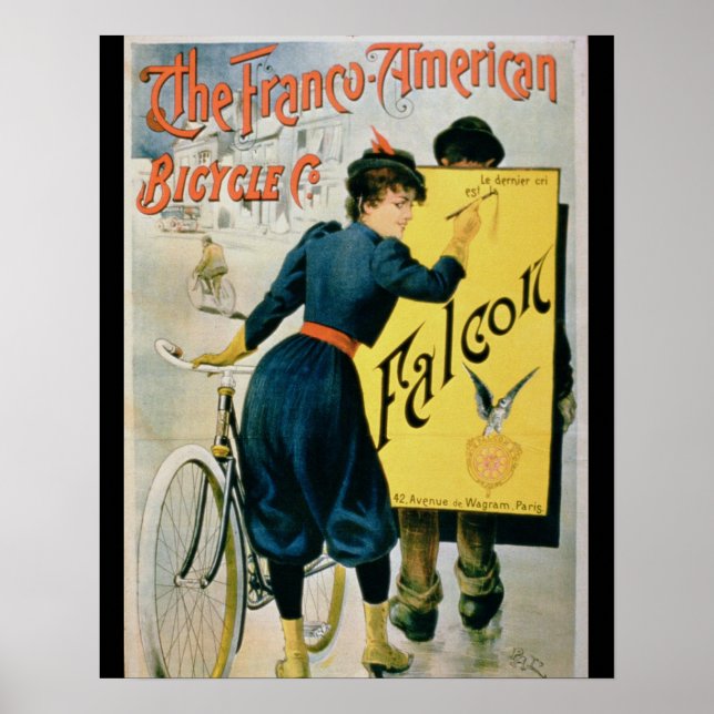 Poster reklam "The Franco-American Bicycle Co. (Framsidan)