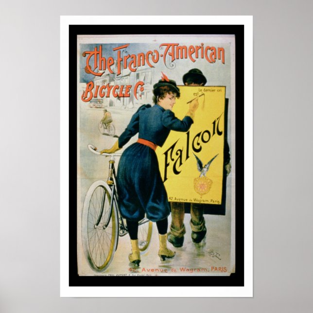 Poster reklam "The Franco-American Bicycle Co. (Framsidan)