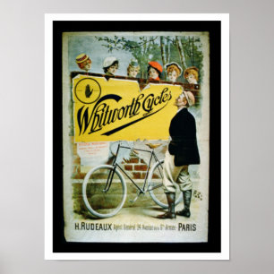 Poster reklam"Whitworth Cycles", Paris (colo)