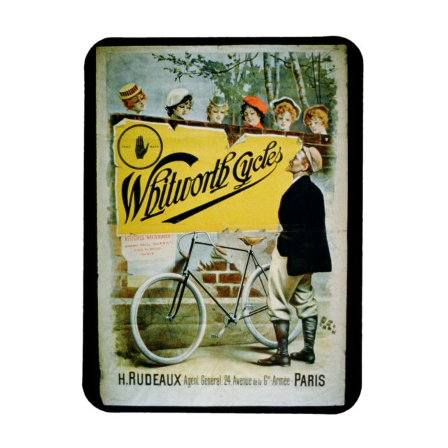 Poster reklam "Whitworth Cycles", Paris (colo) Magnet (Vertikal)