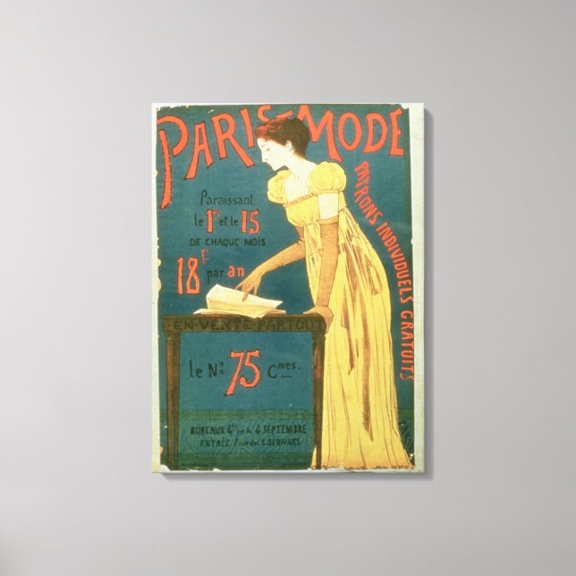 Poster reklamprenumerationer på "Paris Mode" M Canvastryck (Framsida)