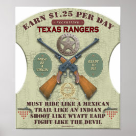 POSTER - REKRYTERING AV TEXAS-SKOGSVÄKTARE 1887
