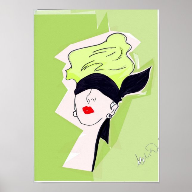 Poster Rene Gruau Inspired Illustration (Framsidan)