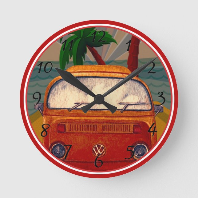 Poster:Resa Kalifornien Round Clock Rund Klocka (Framsida)