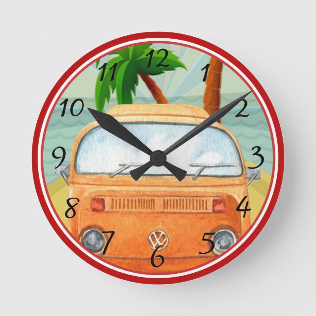 Poster:Resa Kalifornien Round Clock Rund Klocka (Framsida)