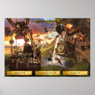 Poster resa till Fantasy - Luftballong