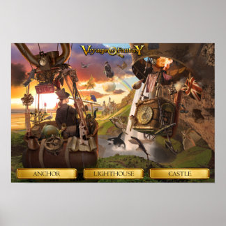 Poster resa till Fantasy - Luftballong