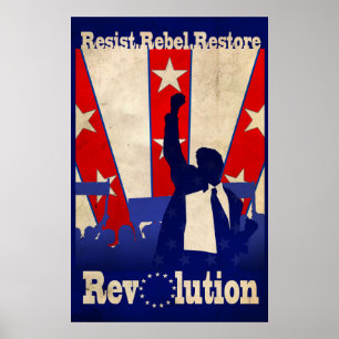 Poster Resistent Rebel Restore Revolution (stor)