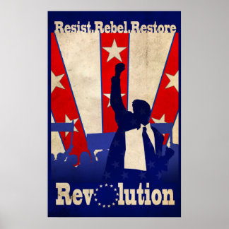 Poster Resistent Rebel Restore Revolution (stor)
