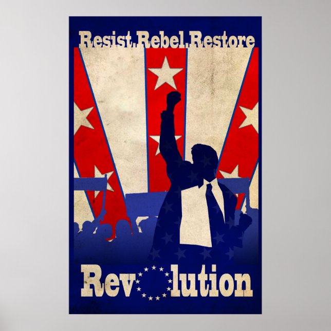 Poster Resistent Rebel Restore Revolution (stor) (Framsidan)