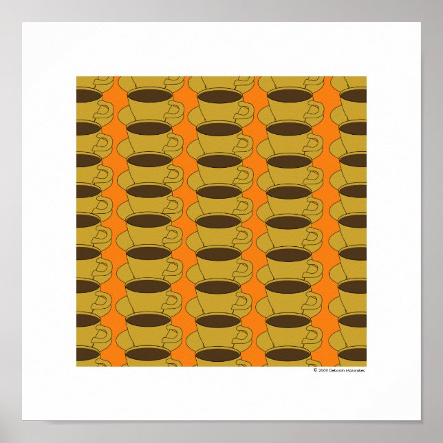 Poster Retro Kaffe koppar-popup (Framsidan)