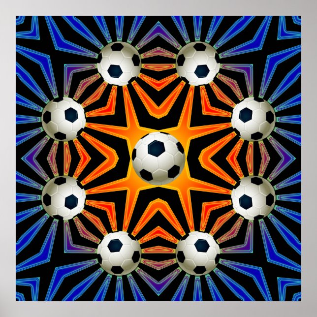 POSTER RETRO SOCCER BALL (Framsidan)